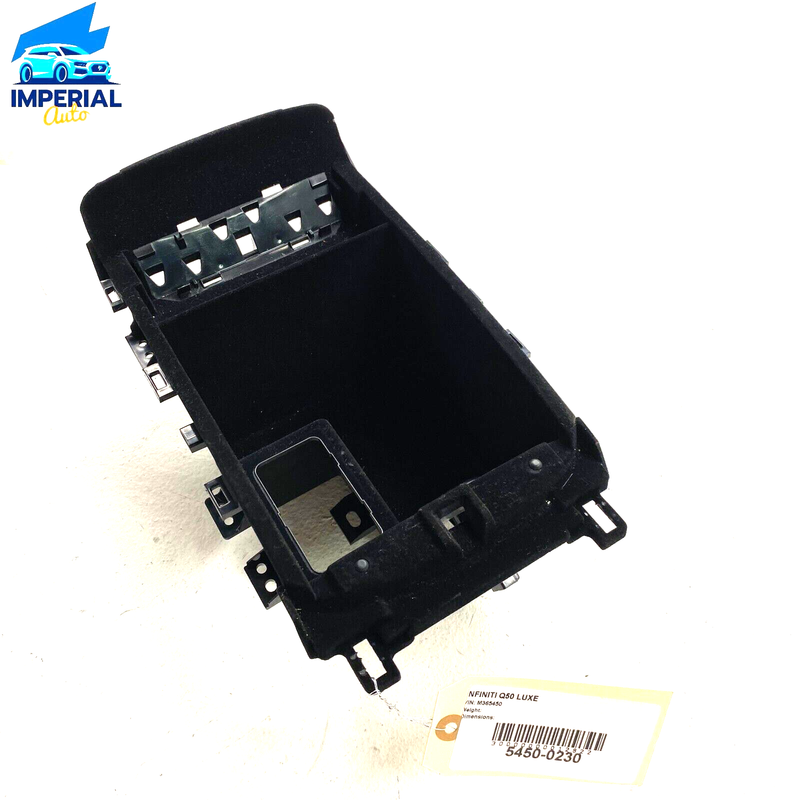Used 2016-20 INFINITI Q50 Q60 CENTER CONSOLE STORAGE BIN INSERT TRAY COMPARTMENT BOX