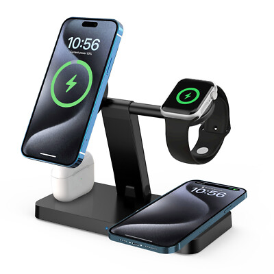 4in1 Magnetic Wireless Charging Station For Apple Watch Ultra 9 8 iPhone 15 Pro