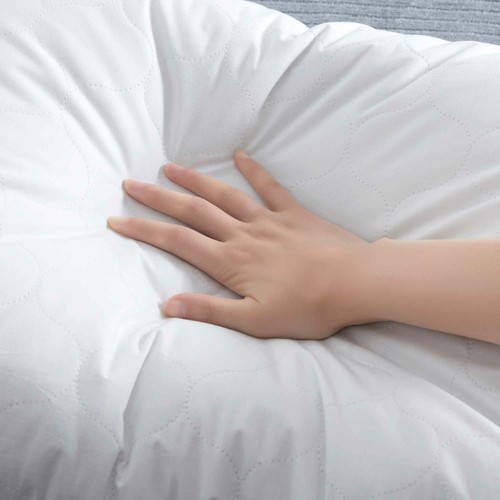 2 Pack Quilted Bed Pillows White Goose Down Feather Standard King Size Pillow
