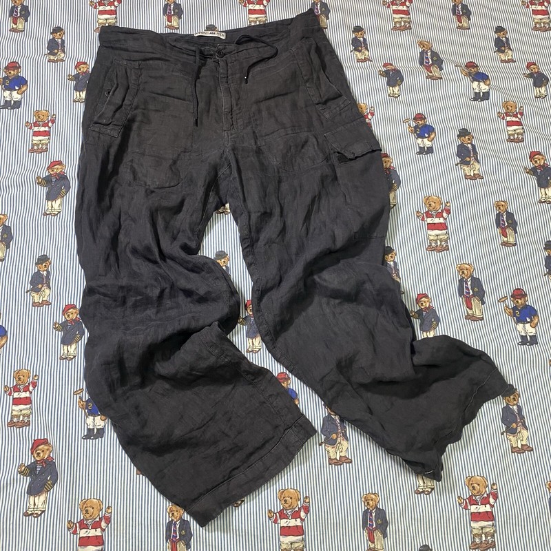 パンツ Stone  Vintage Black Cargo Pants Stone Island 'Old' Effect Slim Fit Cargo Pants in Black