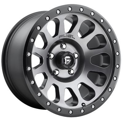 17x9 Fuel D601 Vector Matte Gunmetal Black Ring Wheel 6x5.5 (-12mm)