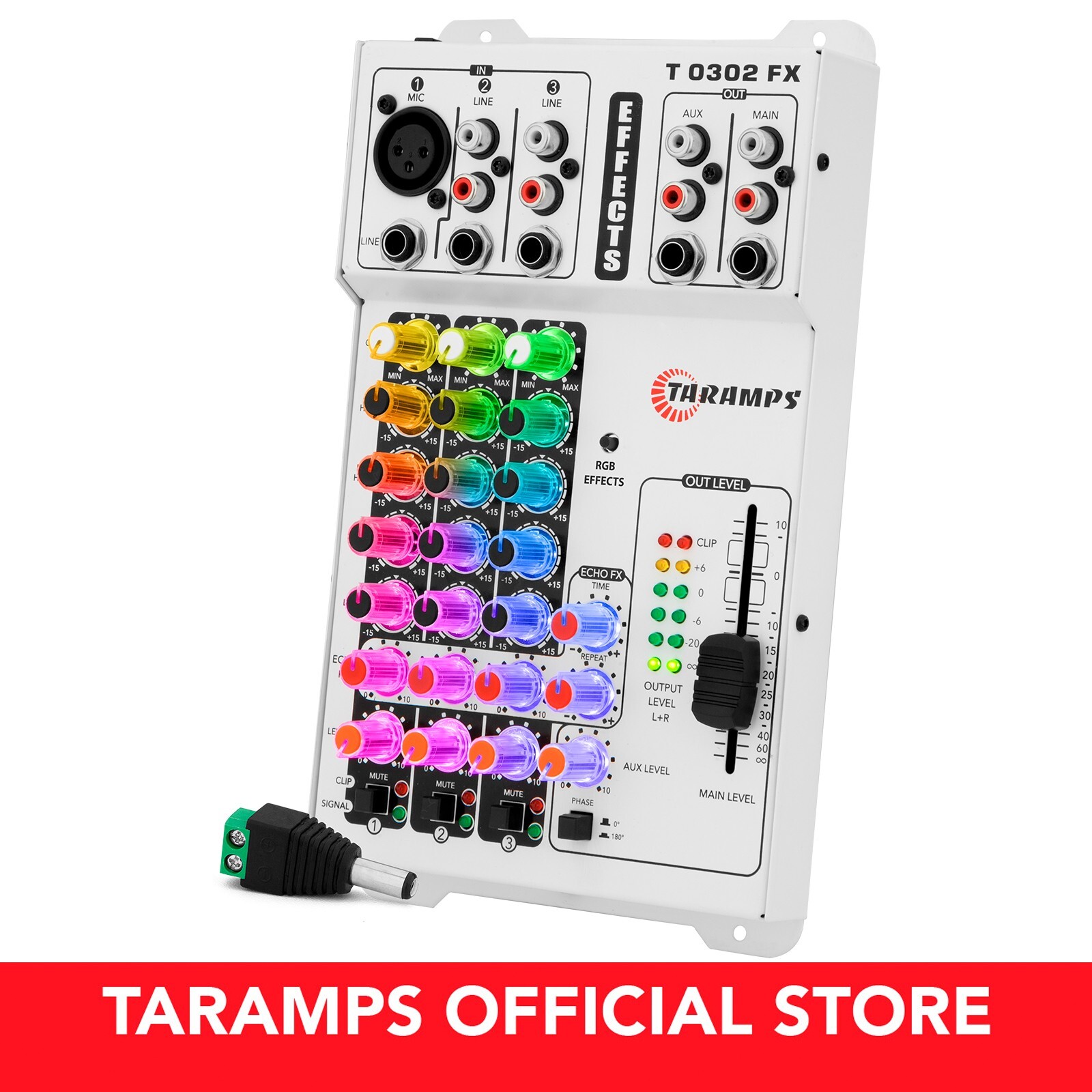 Taramps Audio Mixer T0302 FX Multicolor 3 Channel Car Audio Mixer