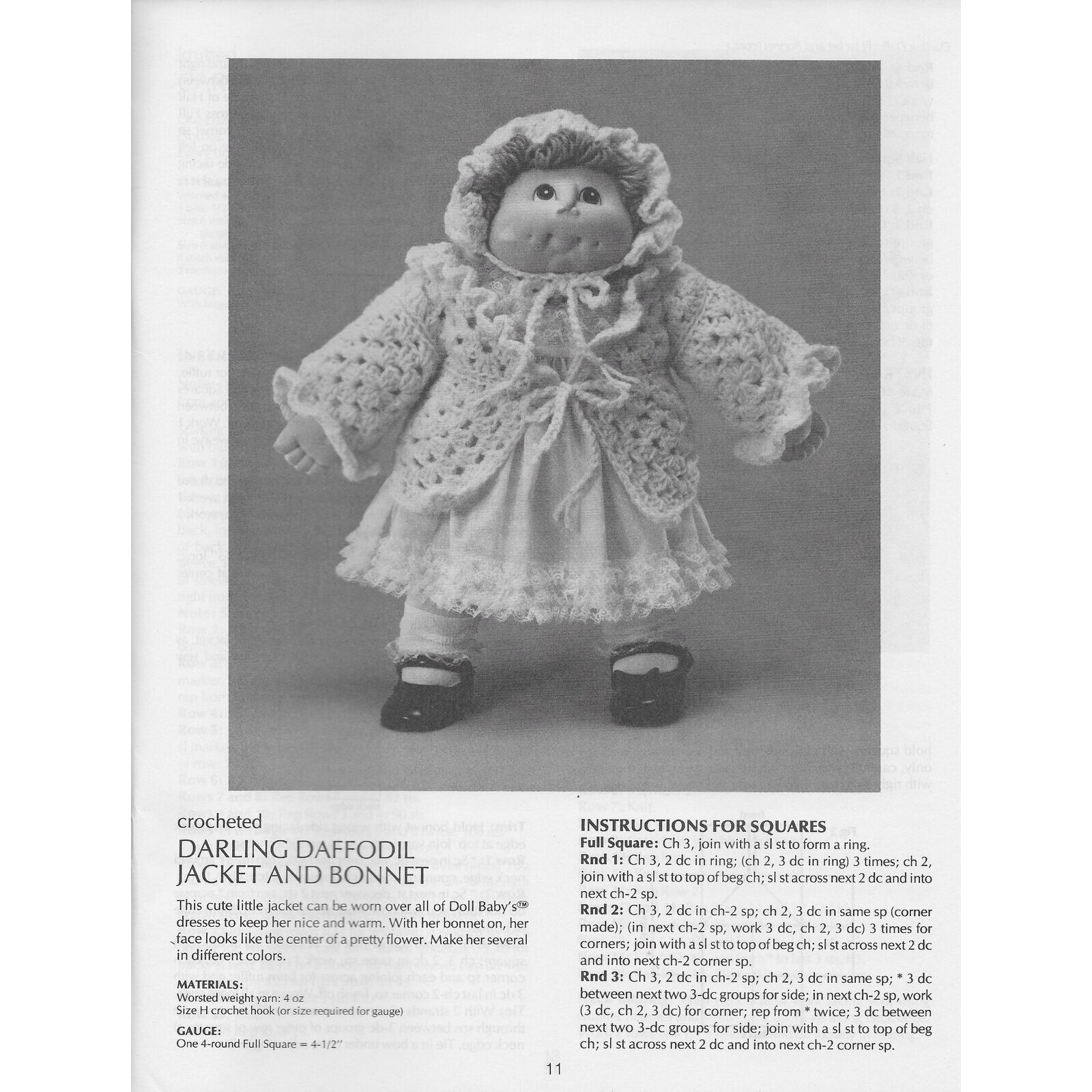 Crochet Doll Clothes Pattern Book Lot Cabbage Patch Doll Baby and More
