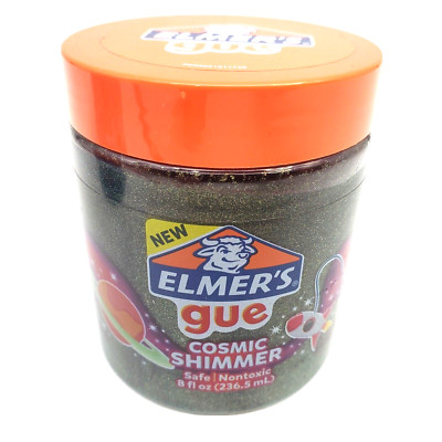 Elmer's Gue Premade Slime, Cosmic Shimmer Glitter Slime, Green and Gold, 1 Count