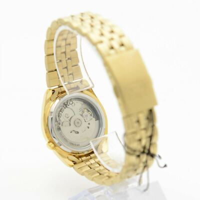 Pre-owned Seiko 5 Snk366k1 Automatic Gold Stainless Steel Analog Men's Casual Dress Watch