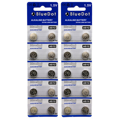 FREE SHIPPING FROM USA 20 AG12 LR43 LR186 V12GA 186 SR43 Alkaline Battery NEW!
