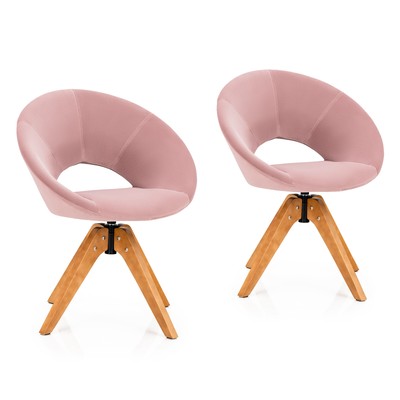 Fabric Armchair Velvet Pink
