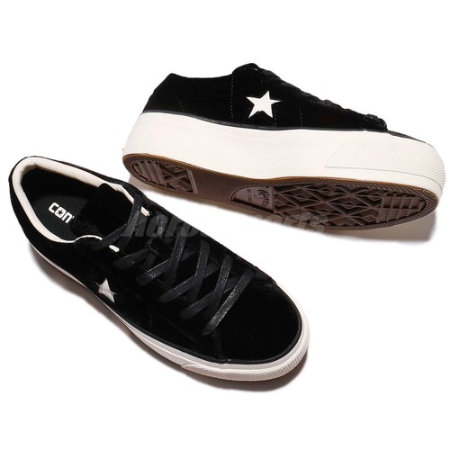 converse one star platform black velvet