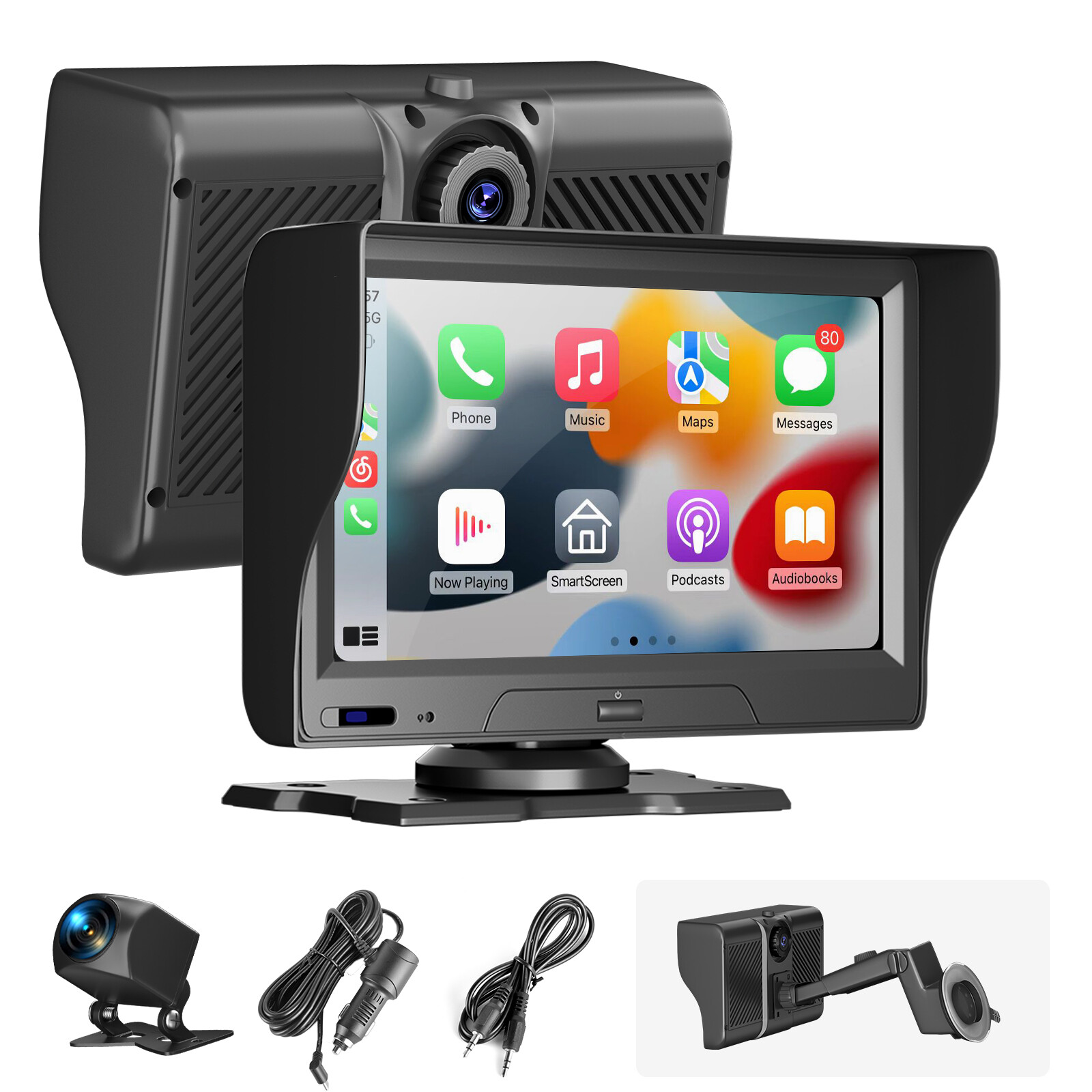 2.5K HD Car DVR Video Wireless Dash Camera Carplay & Android Auto Touch Screen