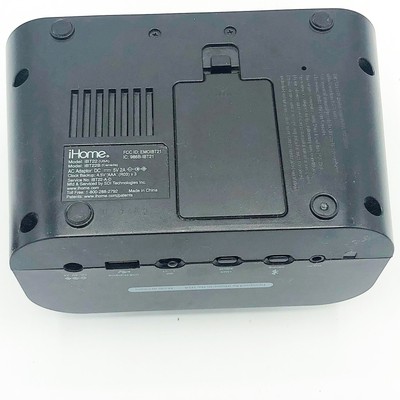 iHome IBT22 Dual Alarm Clock with USB Charging Bluetooth Speaker