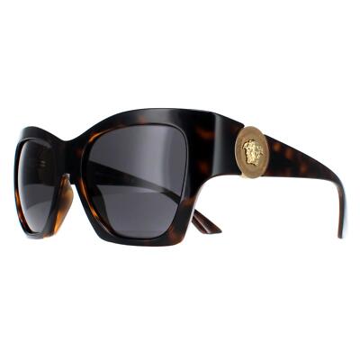 Pre-owned Versace Sunglasses Ve4452 108/87 Dark Havana Dark Gray