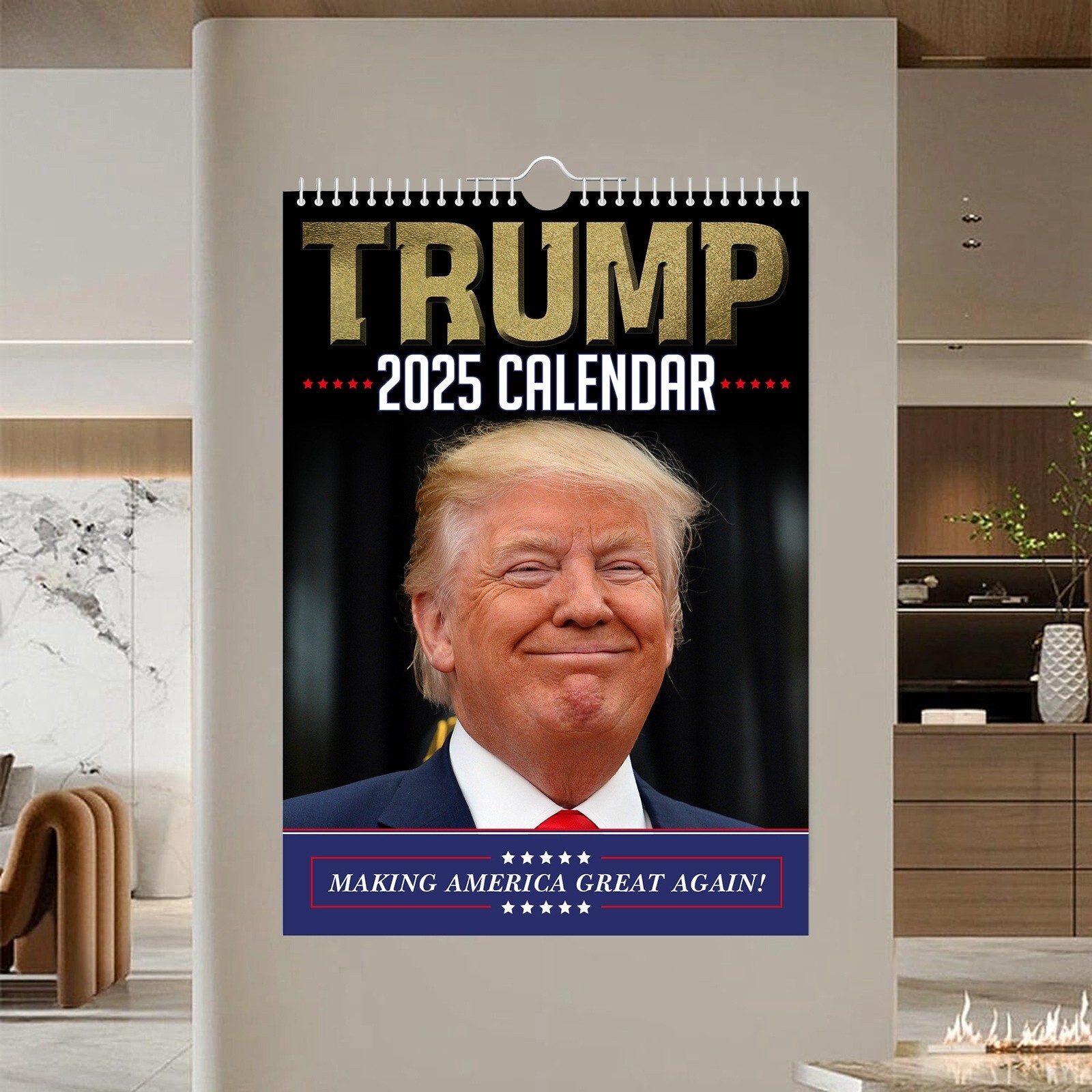 2025 Weekly Calendar 12 Month Wall Calender President Gifts
