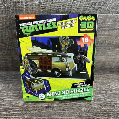 New Sealed Nickelodeon Teenage Mutant Ninja Turtles Mini 3D Puzzle Party Wagon