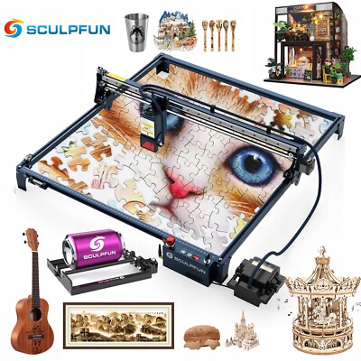 SCULPFUN S30 Ultra 33W Laser Engraver Laser Engraving Cutting Machine+Roller DIY