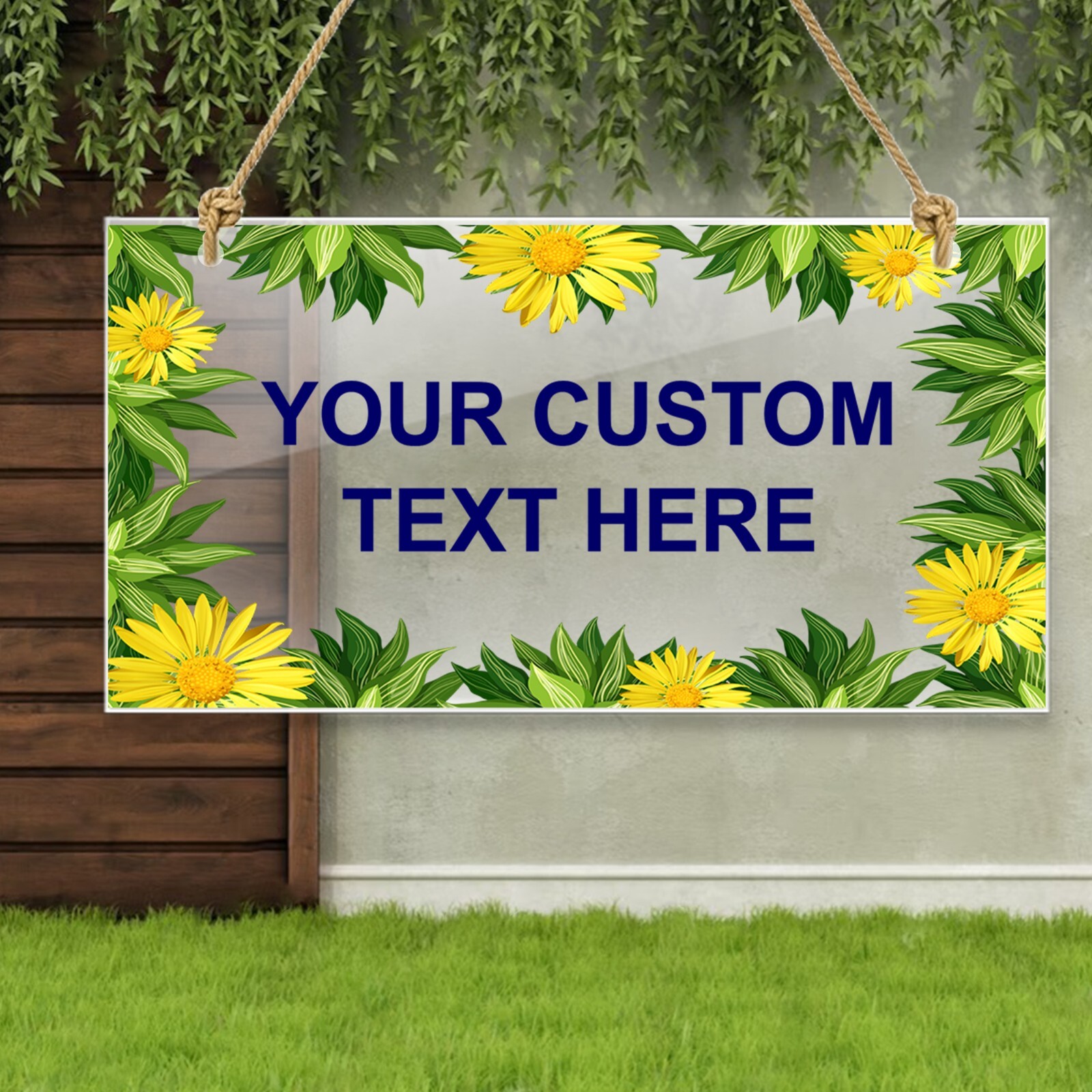 Personalised Garden Sign Acrylic Plaque House Room Sign Custom Text Sign Decor