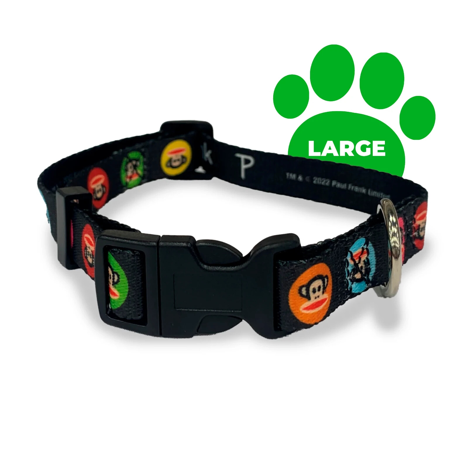 Perri's Dog Collar Paul Frank Monkey color pop NWT Large | eBay