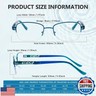DEHOTRE 2 Pack Progressive Multifocal Reading Glasses Women Trifocal Transition Computer Readers with Nose Pad Half Metal Frame Mid-Near Range 3ft Purple and Blue 2.25