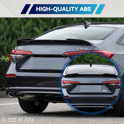 For 2022 23 2024 Honda Civic 4Dr Si Factory Style Trunk Spoiler Wing GLOSS BLACK