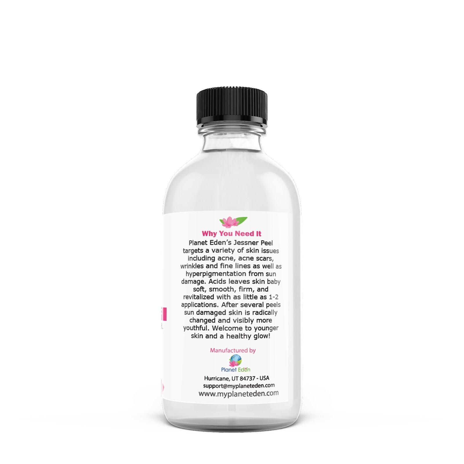 Planet Eden Jessner Solution w/ Resorcinol 14% 1oz - Lactic, Salicylic Skin peel