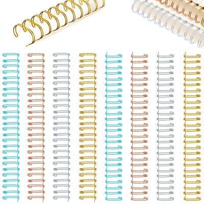 20 Pcs Cinch Wire Binding Wire Twin Loop Wire Binding Spines Spiral Ring Coil