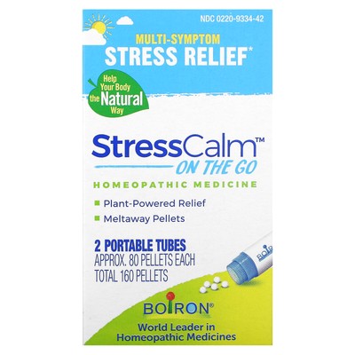 StressCalm On The Go, 2 портативных тюбика, по 80 гранул в каждом