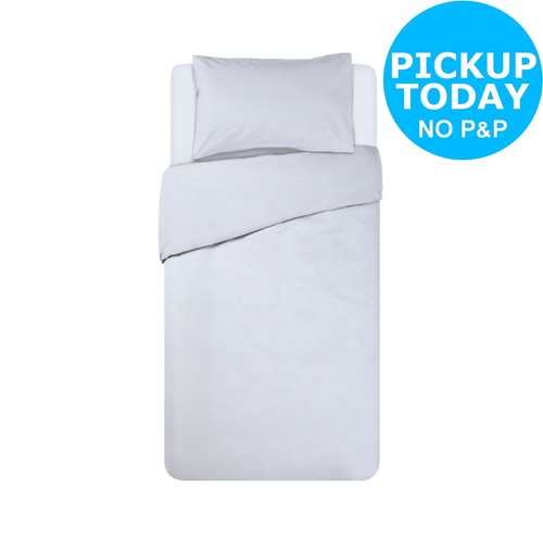 Argos Home Double Cotton Percale Button Fastening Duvet Set