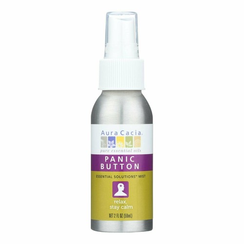 Aura Cacia Essential Solutions Panic Button Mist Spary with Essentials 2 Fl Oz