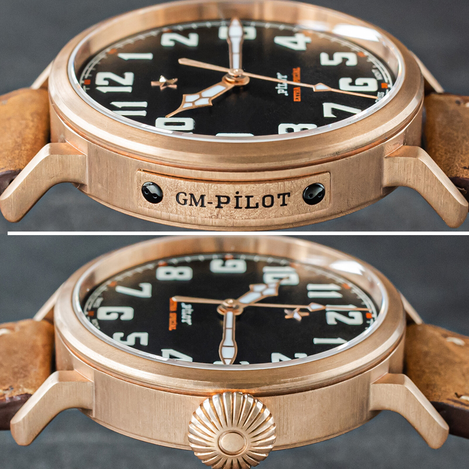 Pre-owned Sugess 42mm Pliot Master Genuine Cusn8 Bronze Mechanical Mens Watch Seagull 1963