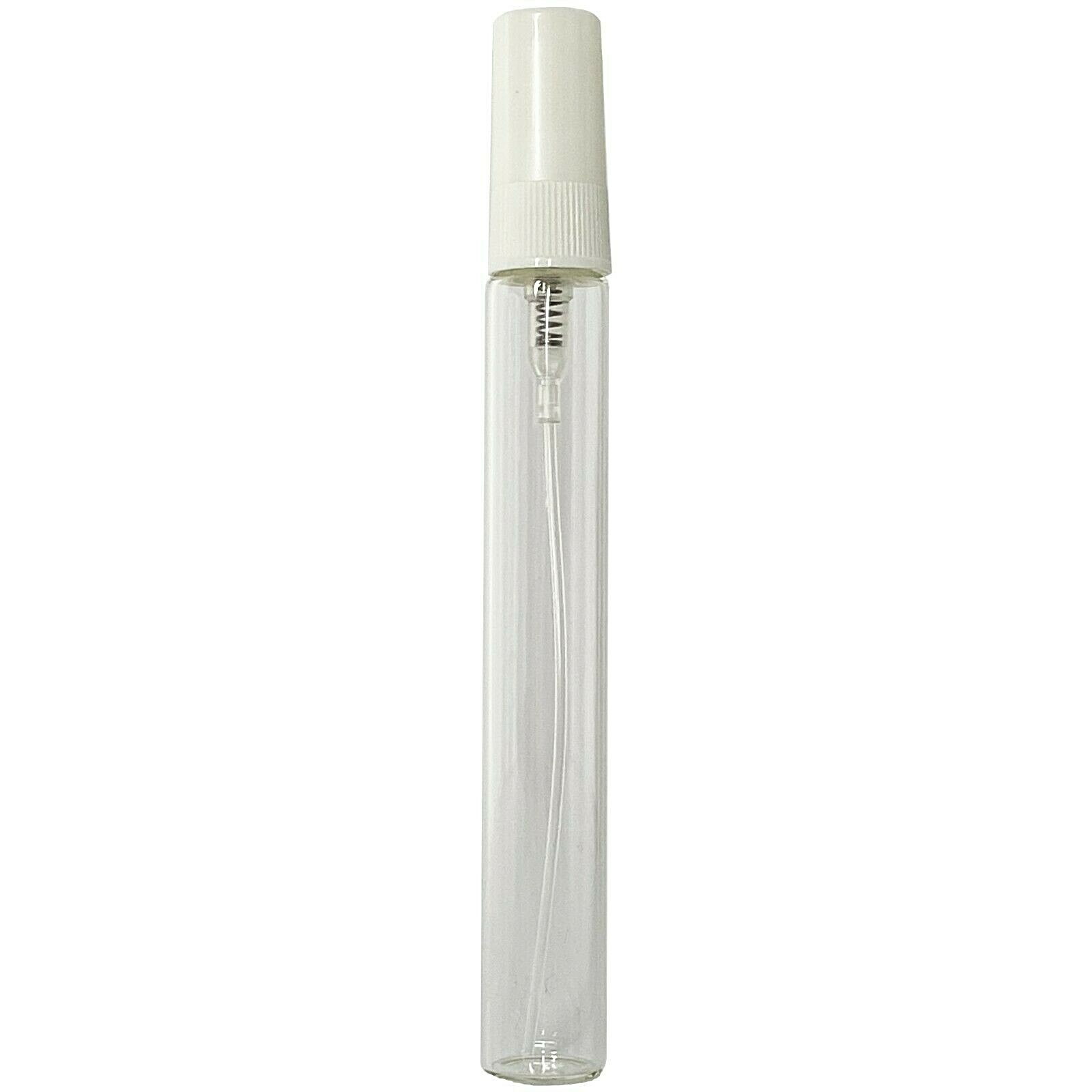 10ml 0.33oz empty perfume tall clear glass spray bottles white atomizer