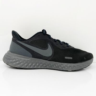 Nike Mens Revolution 5 BQ3204-001 Черные кроссовки для бега, размер 8