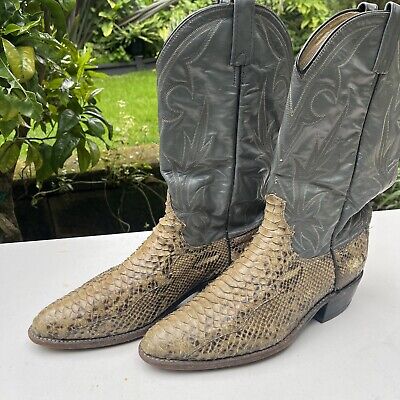 Dan Post Cowboy Boots Grey Python Size 11D