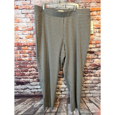 NEW cooper & ella skinny dress cropped pants black hound brown women's size 3x