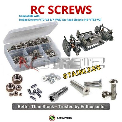 RCScrewZ Stainless Screw Kit hob001 for HoBao VT2-V2 1/7 Car (HB-VTE2-V2) | KIT