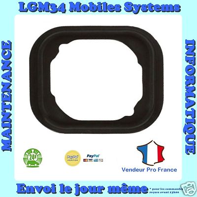 MEMBRANE CAOUTCHOUC SPACER SOUPLE BOUTON HOME IPHONE 4S 5 5C 5S SE 6 6+ 6S 6S+