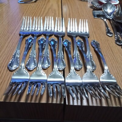 RSVP 18/10 STAINLESS Salad  FORK  BRADBERRY Flatware set of 12