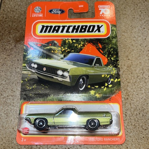 Matchbox 1970 Ford Ranchero – Druckguss-Modellauto 1:64, Blau, Serie 83/100 Für Sammler