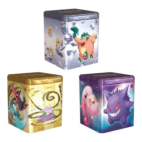 Pokemon TCG 2024 Q1 Stacking Tin 3 Booster Packs and