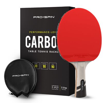 PRO SPIN Ping Pong Paddles - Pro Level Table Tennis Rackets with Carbon Fiber...