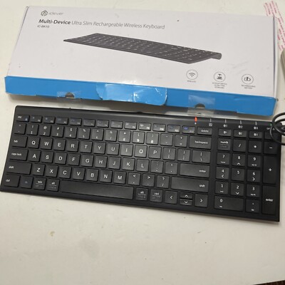 IClever Multi-Device Ultra slim rechargeable wireless keyboard See Description