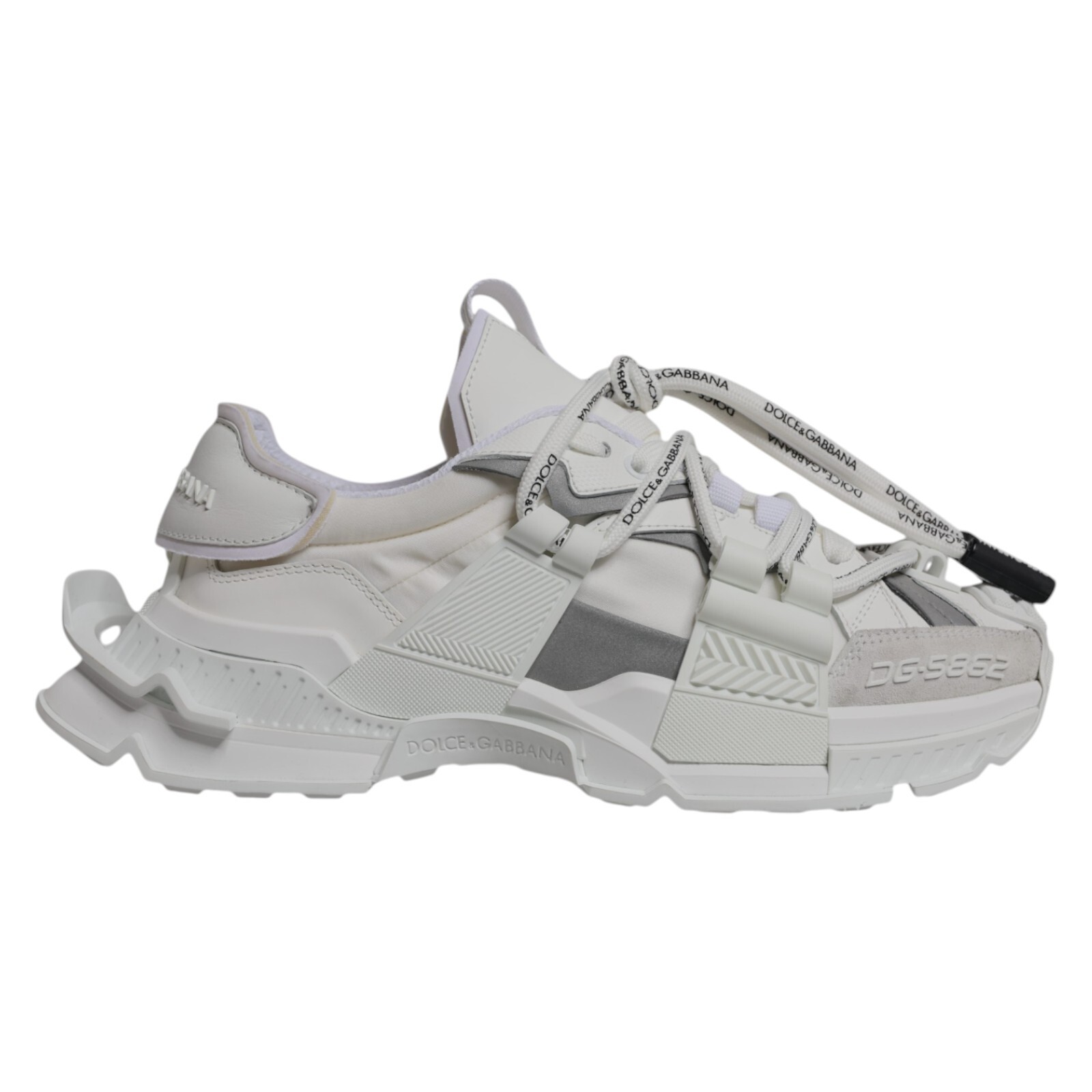 DOLCE & GABBANA Shoes White Nylon Low Top Space Men Sneakers
