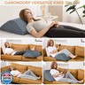 Knee Wedge Pillow 8'' for Post-Surgery Recovery - Leg Elevation Support for Sleep Position, Alleviating Lower Back and Hip Pain Enhancing Circulation in Ankles Legs Triangle Pillow with Removable Cover