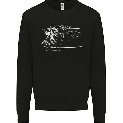 Samurai Sword Silhouette Mens Sweatshirt Jumper