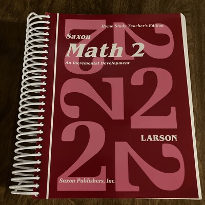 Saxon Math 2, Home Study Teacher's Ed., Homeschool Math, VG Cond (1069)