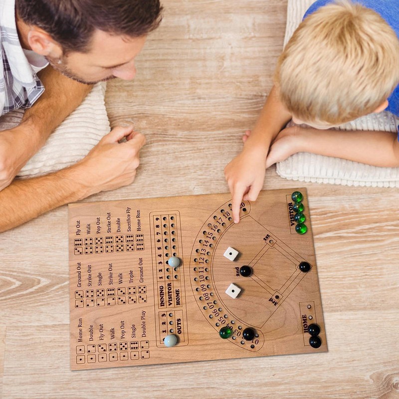 Baseball Dice Board Game Dice And Marbless Board Game Baseball Gameboard