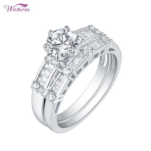 1.8Ct Sterling Silver Rose Gold Halo Cushion Cut CZ Wedding Ring Set Size 5-10