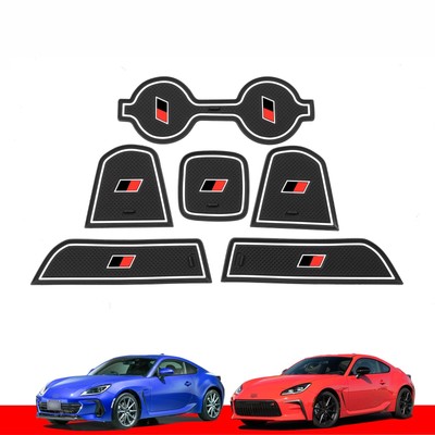 Car Cup Mat for Toyota GR86 Subaru BRZ 2021~2023 Gate Slot Pad Accessories WHITE