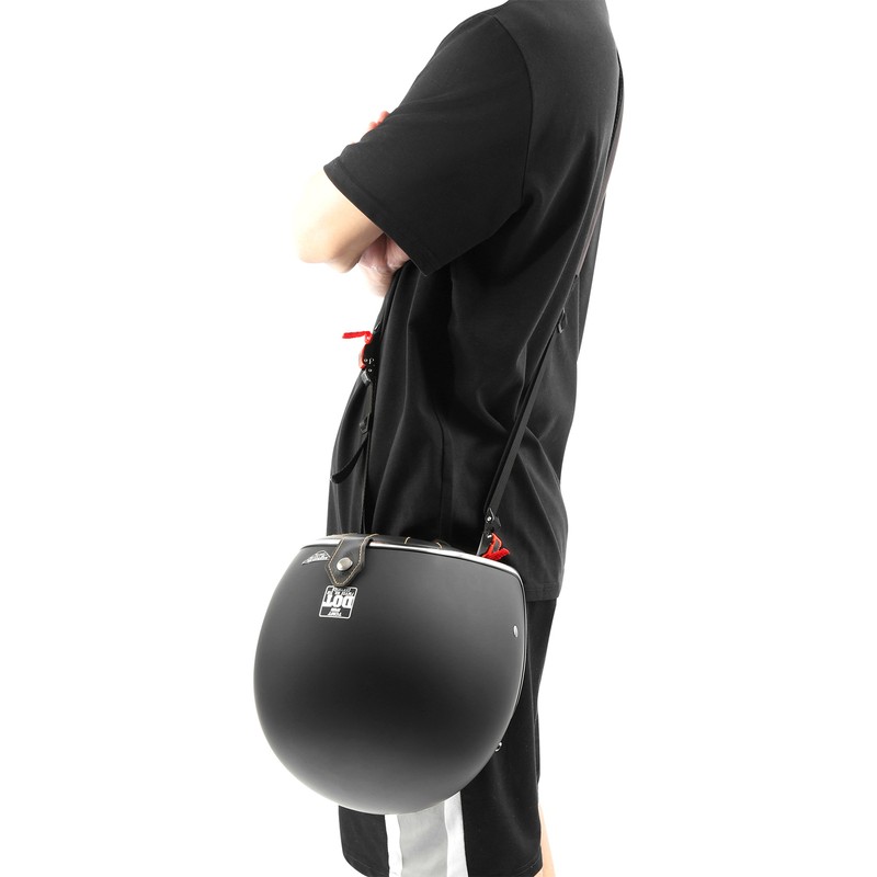 Motorcycle Bike Helmet Carrier Black Strap Hands-Free Breathable Polyester Mesh