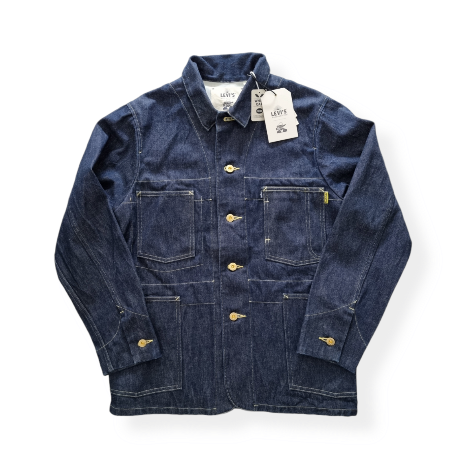 NWT LMC Levi's Made & Crafted x Poggy Sack Coat Made in Japan Size S Big E NWT LMC Levi's Made & Crafted x Poggy Sack Coat Made in Japan Size S Big E