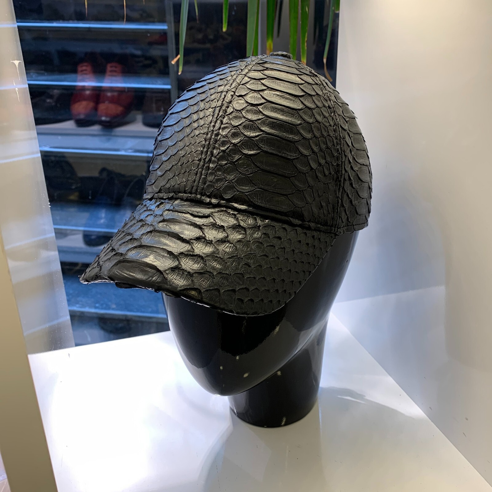 Men Women Genuine Python Leather Baseball Cap Exotic Snake
