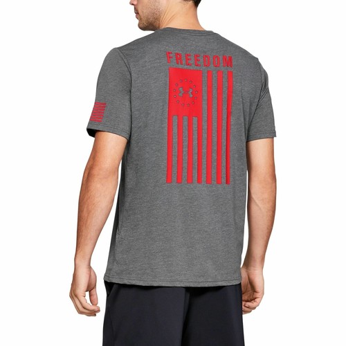 

[1333350-019] Мужская футболка с флагом свободы Under Armour, Серый
